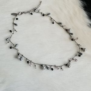 New York & Co pearl and bead necklace